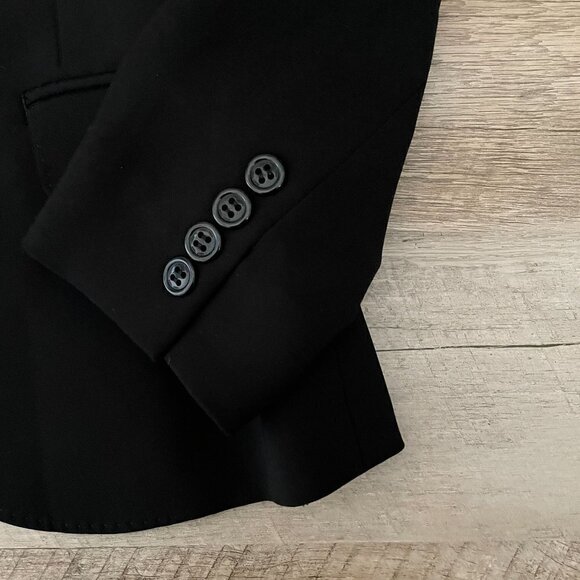 🌺 23 Vingt-Trois Arrondissements Single-Button Black Work Blazer Size 32 (XS) - Picture 9 of 12